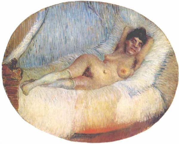 Картина Ван Гога Обнаженная женщина в кровати 1887